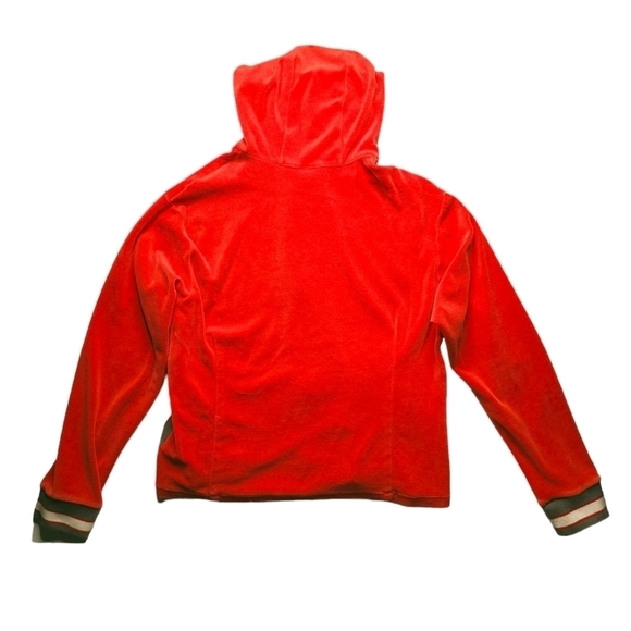 Y2K Nike Red Velour Full Zip Retro Racer Stripes Relaxed Fit women's medium - Picture 2 of 13